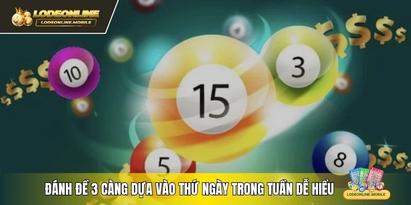 Đánh đề 3 càng dựa vào thứ ngày trong tuần dễ hiểu